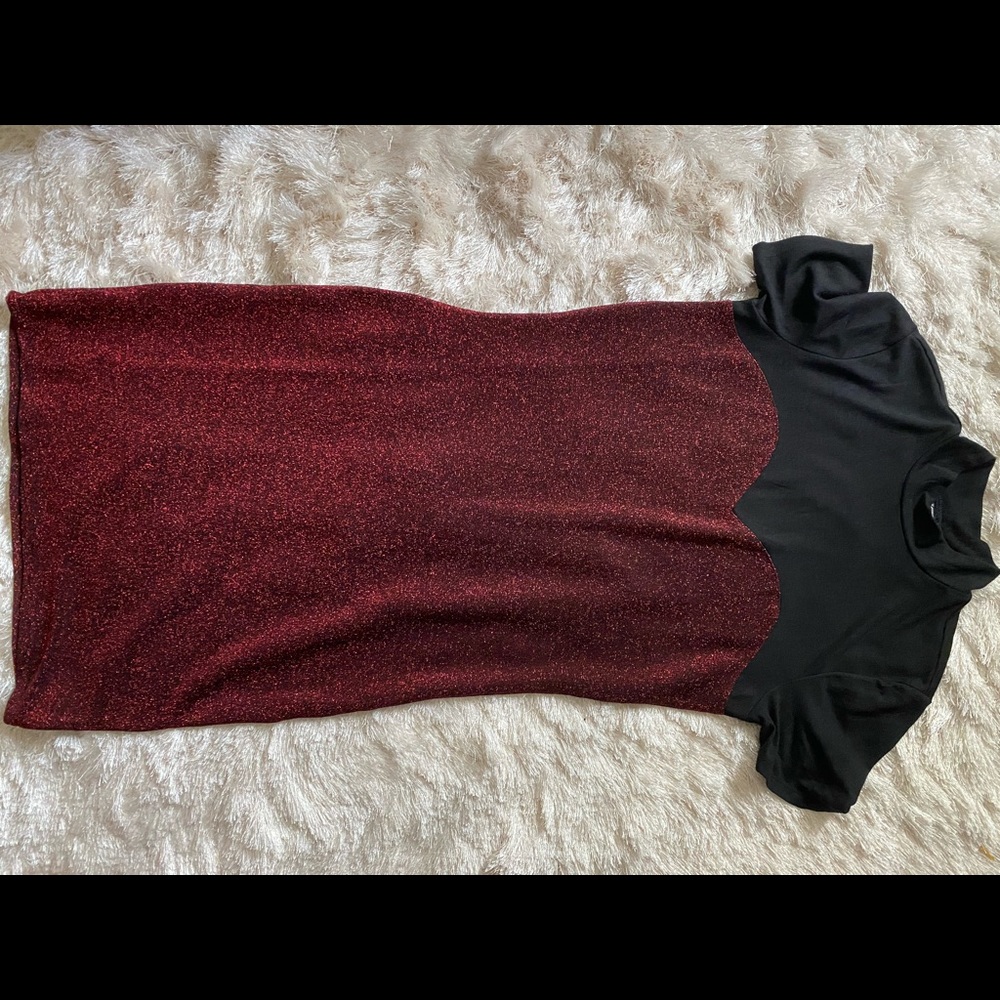 Red and black dress